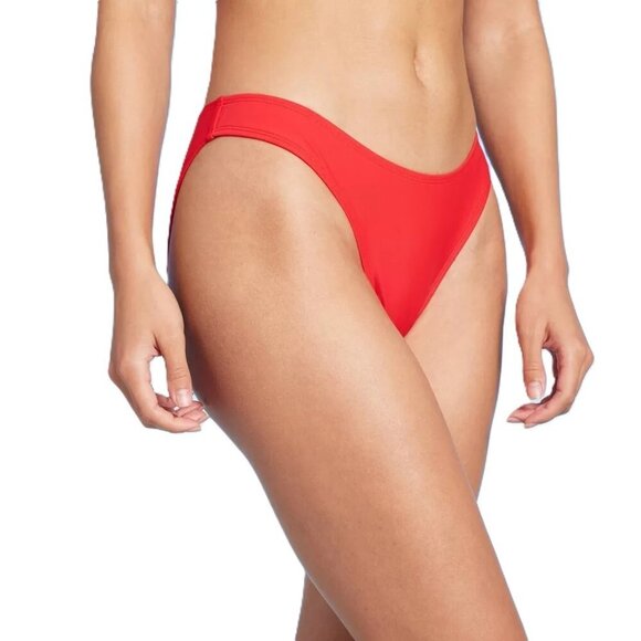 Wild Fable Red Low Rise High Leg Cheeky Bikini Swim Bottom -- Size XS 0-2 - Picture 1 of 5